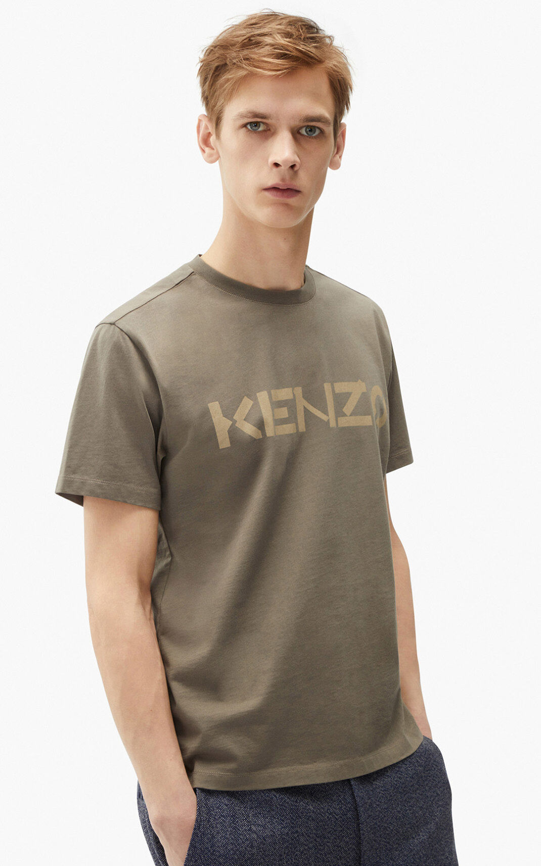 Kenzo Logo T-shirts Herre - LyseGrå DK-633978